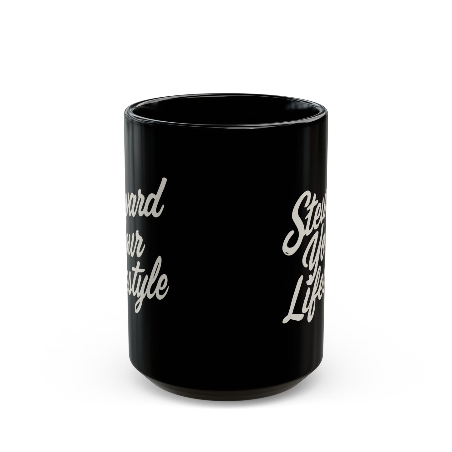 Steward Your Lifestyle Black Mug 15oz