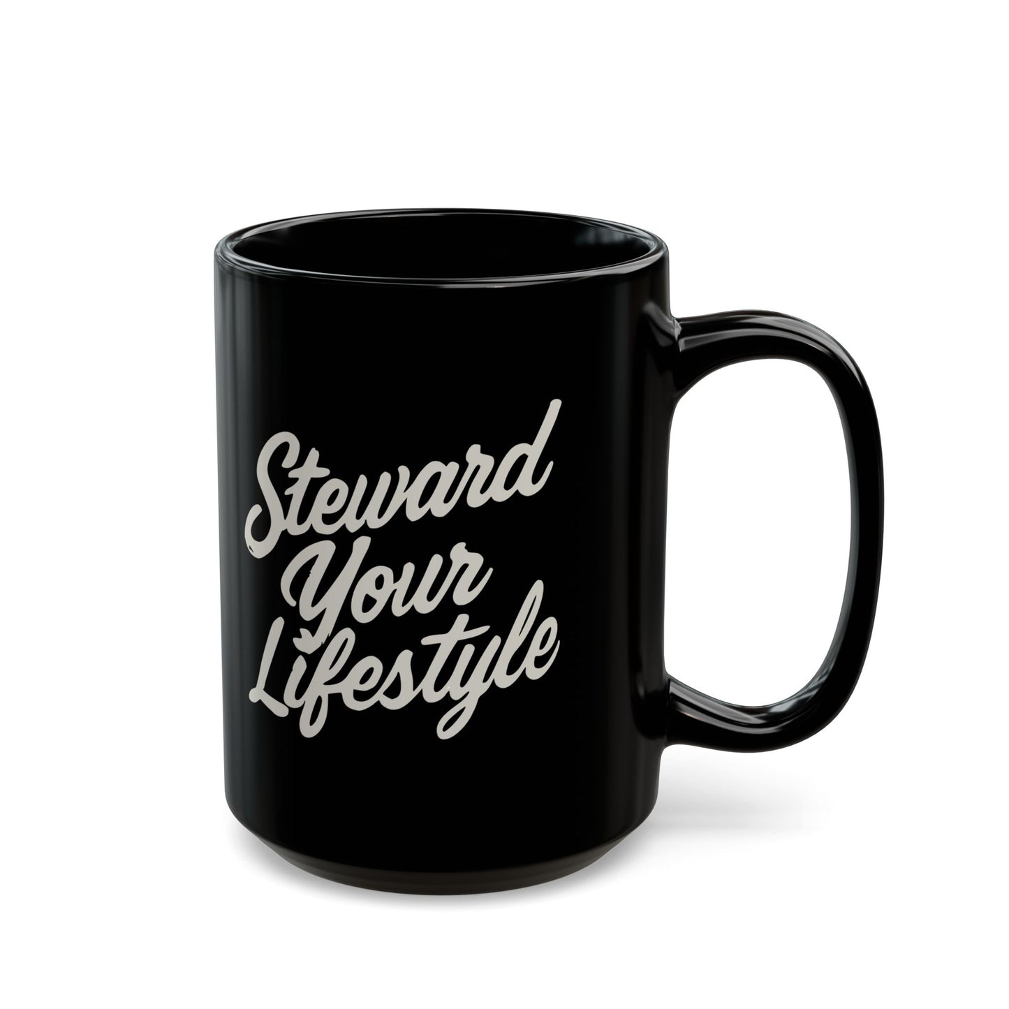 Steward Your Lifestyle Black Mug 15oz