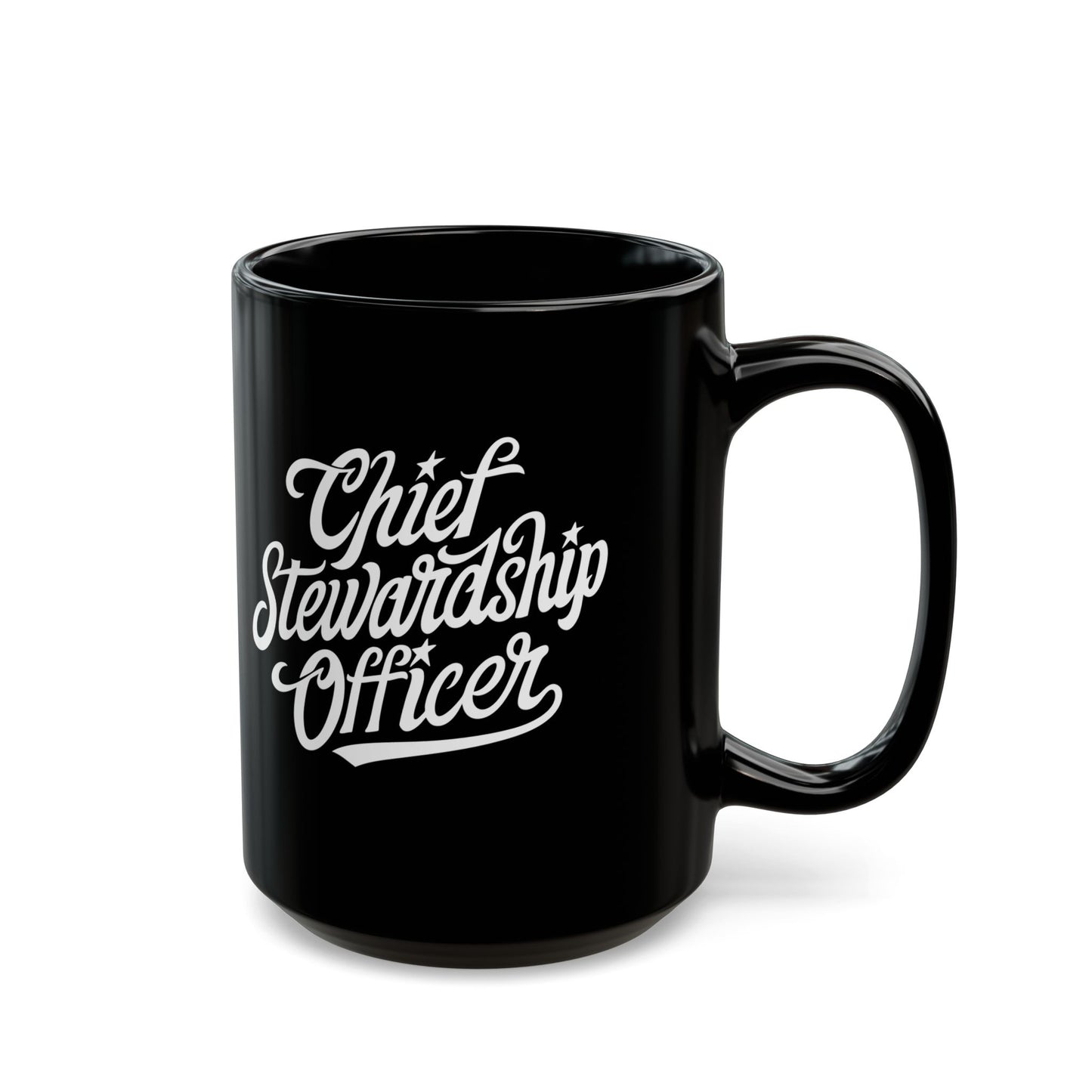 Chief Stewardship Officer Black Mug 15 OZ